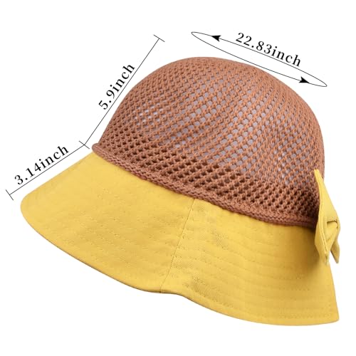 Sombrero de sol para mujer KXF amarillo talla única miniatura 2