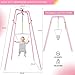 EL&IT·Wings Baby Jumper with Stand, Height-Adjustable Baby Jumpers and Bouncers, Baby Exerciser Suitable for 6-24 Months,Wise Gift Choice for Infant & Toddler (Soft Rug Include) (Peach, Standard)