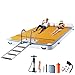 Albott 12x6ft Inflatable Floating Dock with Non-Slip Surface, Inflatable Dock with Ladder & Carry Bag for Lake, Pool, or Beach