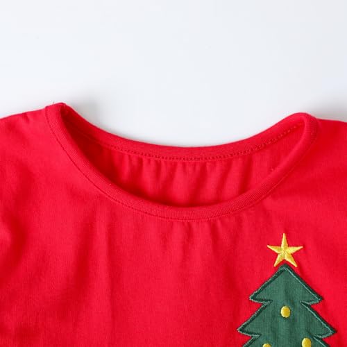Image of Girl Long Sleeve Dress Ruffle Rainbow Color Block Cotton Casual Tiered Pleated Twirly Dress