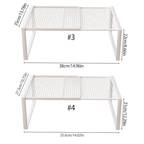 Rangement en métal sans installation pour maximiser l'espace des placards - 4