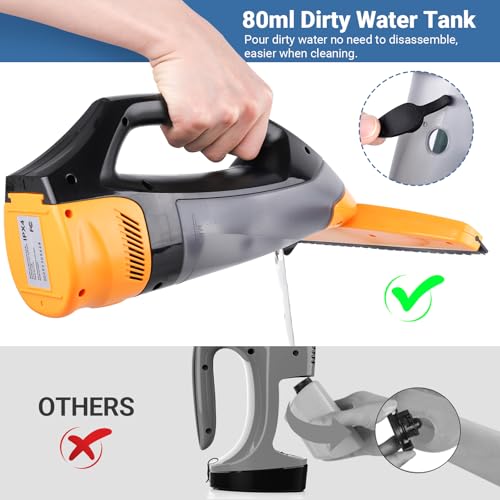 Image of KIATO Window Vacuum Squeegee Cordless, Electric Window Vac, Rechargeable Window Cleaner with Spray Bottle, for Cleaning Windows, Mirrors, Glass, 2200mA, WC10