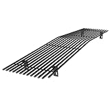 APS Premium Stainless Steel Black 8x6 Horizontal Billet Grille Insert Compatible with Chevy GMC C K Pickup Suburban Blazer 1973-1980 Main Upper N19-J80058C