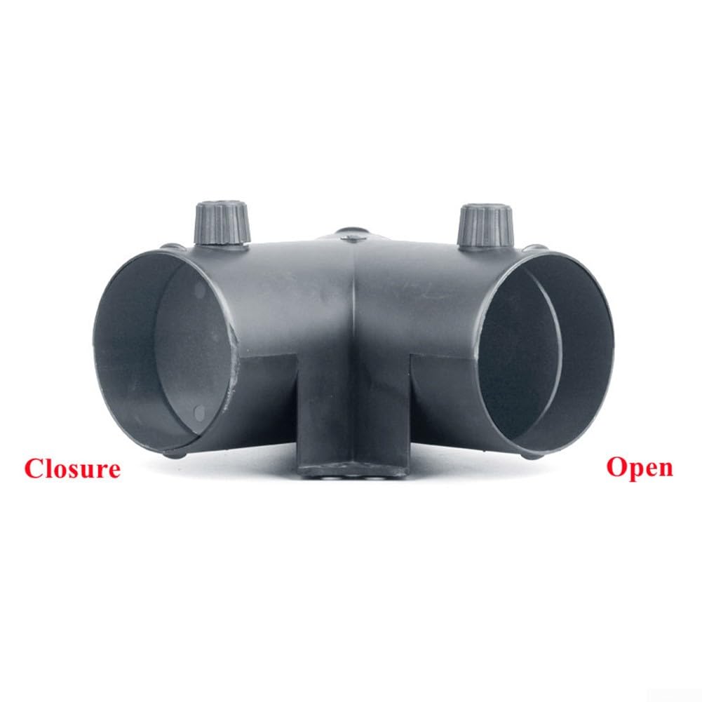 jfqm Zwart Plastic 75mm Dual Flap Valve Y Tak Outlet Pijp Connector Splitter Fit for Eberspacher Webasto Heater