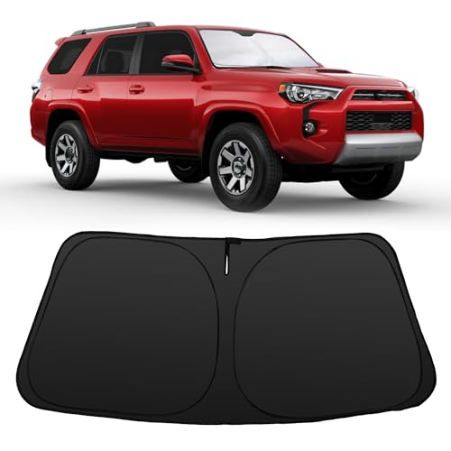 Image of Windshield Sun Shade for Toyota 4Runner 2010-2024 2025 2026 | Foldable, Full covered for windshield, Block UV Rays, Heat Reduction, Easy to install, Keeps Car Cooler