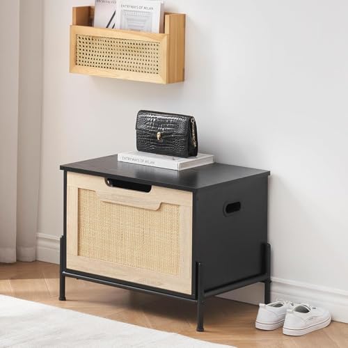 Storage Bench, Storage Trunk Chest with Safety Hinges, Supports 220 lb, for Entryway, Living Room, and Bedroom, Easy to Assemble