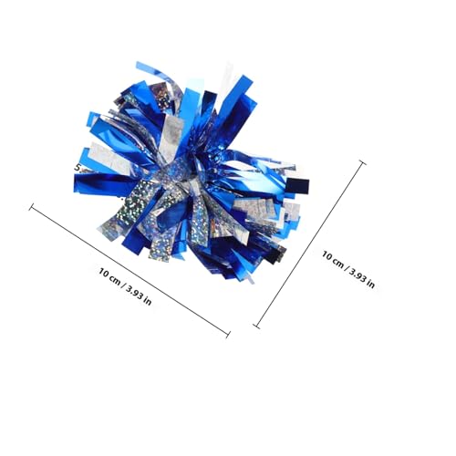 Pompons de cheerleading bleu argent accessoires spectacles fêtes enfants - 2
