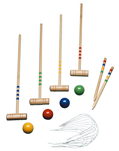 Preisvergleich Produktbild Sport-Thieme Krocket-Spiel / Croquet Gartenspiel / Geschicklichkeitsspiel aus Buchenholz / Outdoor Spiel für bis zu 4 Spieler / Markenqualität