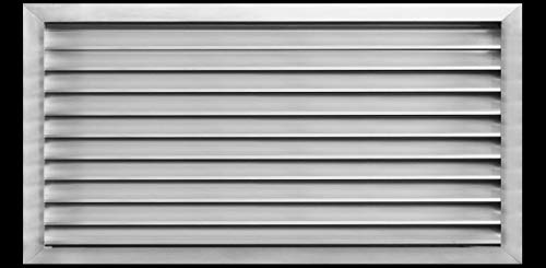 Featured Product 34"w X 22"h Aluminum Exterior Vent for Walls & Crawlspace - Rain & Waterproof Air Vent with Screen Mesh - HVAC Grille - Aluminum [Outer Dimensions 35.5”w x 23.5”h]