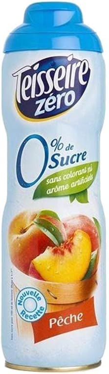 Teisseire Zero Sugar Syrup Peach 60cl Pack of