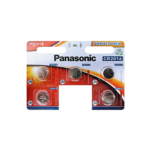 panasonic cr2016 - Panasonic CR2016 Lithium Battery, 5pc Packaging - FBA PACK of 5