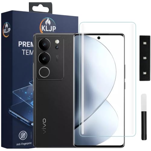 Image of Premium HD+ UV Tempered Glass Screen Protector For Vivo V29 / Vivo V29 Pro (Pack of 1) Full Adhesive UV Curved Screen Protector Case Friendly HD Clarity with installation kit