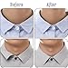 100 Pcs Collar Stays for Men's Dress Shirts, No Curl Polo Shirt Collar Stays Anti-Warping Edge Collar Stays Sticker Collar Support for Any Shirt of Collared
