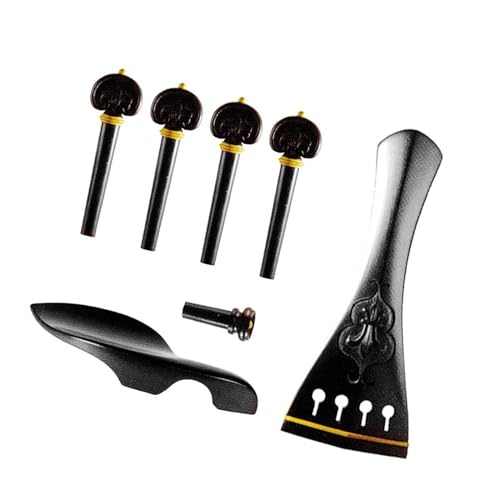 accesorios de violín para principiantes 4/4 violín tallado estilo colina grabado traste amarillo...