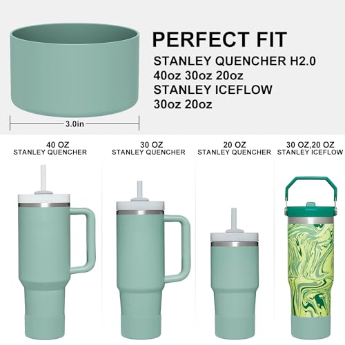 Image of Affute Protective Silicone Boot for Stanley Quencher H2.0 40 30 20 oz & IceFlow Flip 30 20 oz, BPA Free Anti-Noise Anti-Scratch, Stanley Cup Protector Sleeve Cover Boot