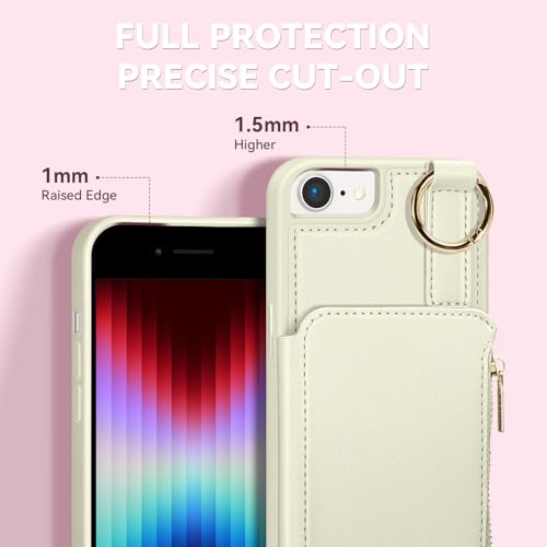 Coque iPhone SE 2020 antichoc Kuafcase finition matte blanc vieilli