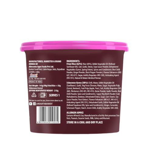 Image of MOM - Meal of the Moment, Fried Rice with Schezwan Gravy, 145g | Ready to Eat | No Added Preservatives | No Artificial Flavours