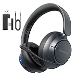 IOAABEWN Wireless Gaming Headsets for PS5 PS4 PC, 55 Hr Battery Bluetooth 5.3 Gaming Headphones with Microphone, 2.4GHz USB Gamer Headset Wireless for PS5, Switch, PC, Black