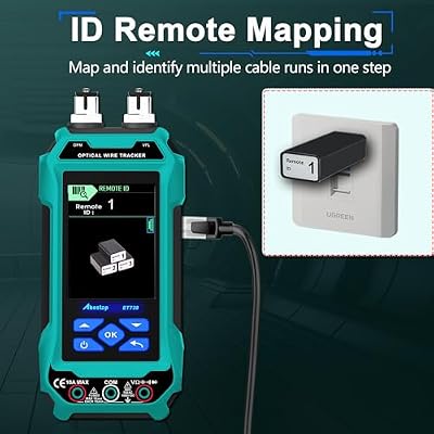 Network Cable Tester, ET738 Abestop 2 in 1 Cable Tester with Digital Multimeter Functions Design of 6dBm to 70dBm Optical Power Meter with 3.2 LCD