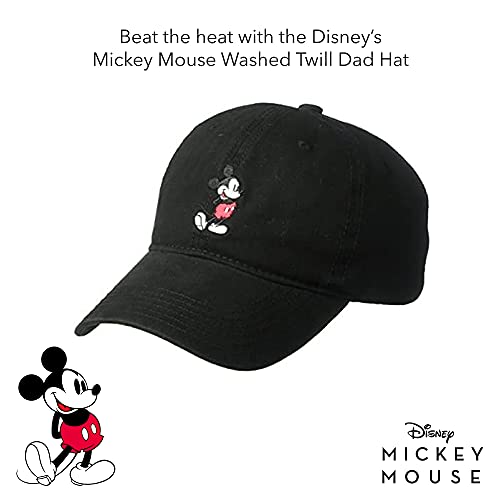Disney Mickey Mouse Baseball Hat, Washed Twill Cotton Adjustable Dad Cap #TOP5