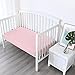 Biloban Crib Sheets Girl Fitted, 2 Pack Crib Sheet Fits for Standard Crib Mattress, Neutral Toddler Bed Sheets for Baby Boys, Grey & Pink, 52”X 28”