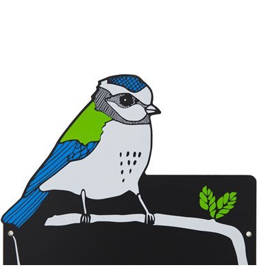 Chalkboards UK Colourful Bird Chalkboard with Tray ancd Halk, Wood, Black, 295 mm x 421 mm - Image 2