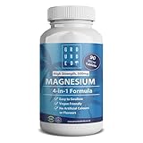 Grounded 500mg 4-in-1 Magnesium Micro Tablets with Magnesium Oxide, Chelate, Citrate & Glycinate - x90 Easy-to-Swallow, Vegan Supplement - Supports Sleep, Energy, Muscle Health & Relaxation, UK Made