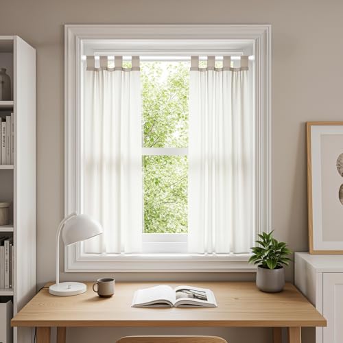 Image of MEXAU 1 Pack White Spring Tension Curtain Rods 16-37 Inch Small Shower Rod | Adjustable Tension Rods No Drilling for Window, Bathroom, Closet, 7 /8 inchSpring Tension Rods,Small Shower Curtain Rod,Iron