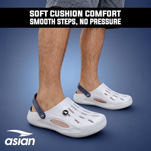 Image of ASIAN AGC-25 Men's Lightweight EVA Clogs | Soft Comfort & Breathable Vent Upper | Anti-Slip Grip Sole & Casual Slip-On