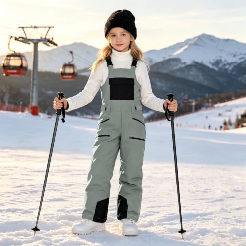 Kids Snow Bib Overalls Insulated Waterproof Adjustable Strap Ski Snow Pants - image 3