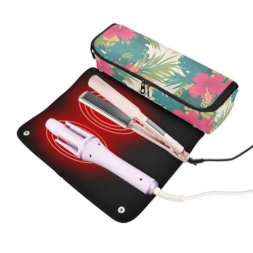 Organizador para herramientas de cabello 2 en 1 con tapete resistente al calor miniatura 2