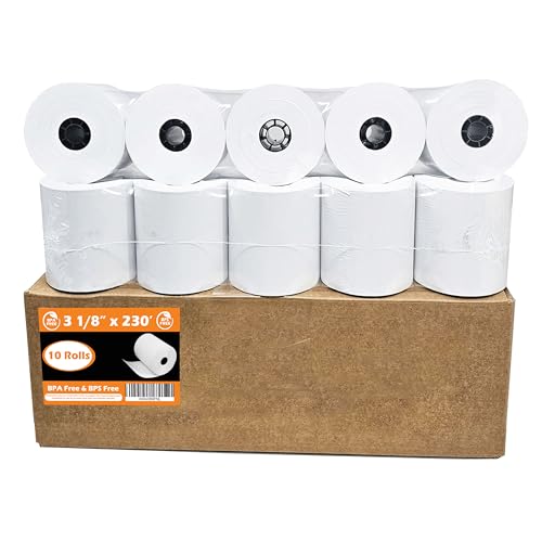 Papel térmico sin BPS ecológico de 3 1/8 pulgadas compatible con Clover POS