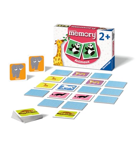 Ravensburger - Jeu Educatif - Memory® - Les Animaux - Un Premier Jeu éducatif mêlant Observation, Association et mémorisation - A partir de 2 Ans - 24153