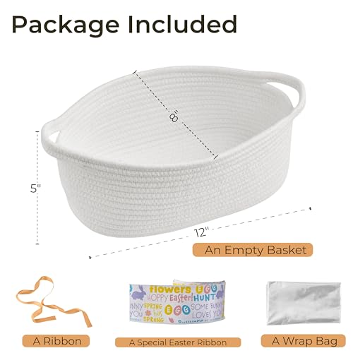 Image of Small Gift Baskets, Empty Woven Baskets for Baby Shower