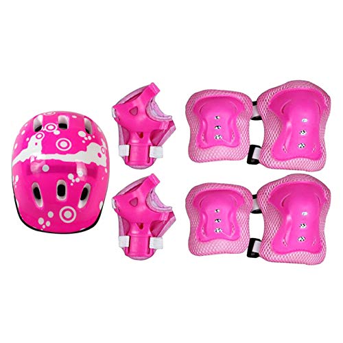 YIJU Conjunto de Equipamentos de Proteção Infantil 7 Peças Capacete de Ciclismo Joelho Cotovelo Almo