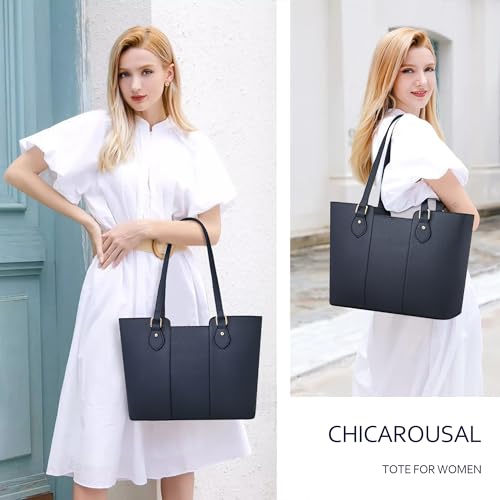 Image of CHICAROUSAL Tote Handbags Purses for Women PU Leather Womens Shoulder Bag | Large Tote Bag for Women, Shoulder Purse, Vegan Leather Purses for Women, Women's Handbags