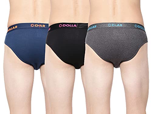 Image of Dollar Bigboss Men's Pack of 3 Solid Cotton Brief (Colour May Vary)