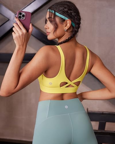 Image of RUNNING GIRL Sports Bra for Women High Support, Molded Cup High Impact Sports Bras with Sewn in Pads Workout Running Bra