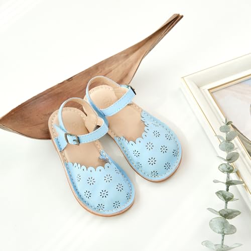 Image of Flaryzone Girls Sandals Closed Toe Summer Flats Dress Sandals Shoes Toddler /Little Kid
