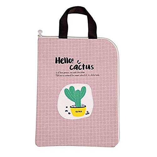 Wudang 1pcs Totalizador de Archivo maletín de Lona,Carpeta de tamaño A4 multiusos para ordenador portátil (B) Cover