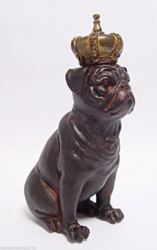 Mopsfigur dekohund chien bulldog français chien bulldog résine crowned h Cover