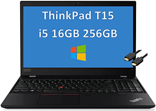 Lenovo ThinkPad T15 Gen 1 20S60029US 15.6" Notebook - 1920 x 1080 - Core i5 i5-10210U - 8 GB RAM - 256 GB SSD - Black - Windows 10 Pro 64-bit - Intel UHD Graphics - in-Plane Switching (IPS) Techn