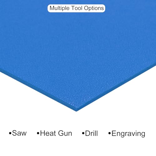 Image of ABS Plastic Sheet 12 x 12 Inch,Flexible Plastic Sheets 1 /12 Inch Thick Thermoplastic Sheet with Leather Texture Light Blue for DIY Crafts Decors 1Pcs