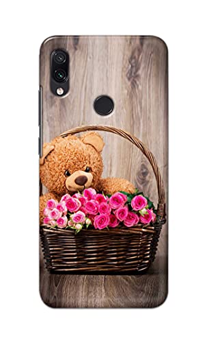 Image of PRINTFIDAA Roses and Teddy Bear in The Wicker Hard Back Cover for Redmi Note 7 / Redmi Note 7 Pro /Redmi Note 7S Back Cover -(P6) KAT1004