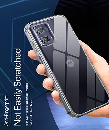 Image of WOW IMAGINE Crystal Clear Transparent Back Case Cover for Motorola Moto G73 5G | Full Device & Camera Protection Shockproof TPU Silicone Back Cover Case - Transparent