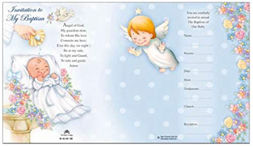 Baptism Invitations Boy 8 count