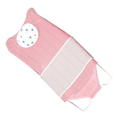 Image of Baby Bath Seat Support, Non Slip Mesh Cushion Portable Bath Tub Seat Net for Newborns to Toddlers Pink PP Material with Pillow and Slip Pad