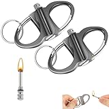 Uceento 2Pcs 2025 New Match Keychain Lighter, Permanent Match, Keychain Lighter Match Strike, Novelty Metal Match Keychains, Mini Waterproof Lighters for Outdoor Car and Home