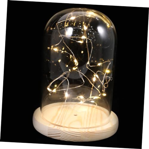 HOODANCOS Bell Jar Display Dome Led Warm Fairy String Lights Low Power Consumption Lamp