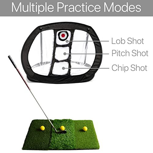 Golf Practice Chipping Net, Collapsible Golf Net Training Aid Accuracy Swing Portable Golf Accessories Indoor Outdoor - Image 3